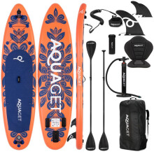 Tabla SUP inflable - SPRINGOS - Aquaget 350 cm - Construcción DWF de doble capa - Asiento incluido - Remo 2en1