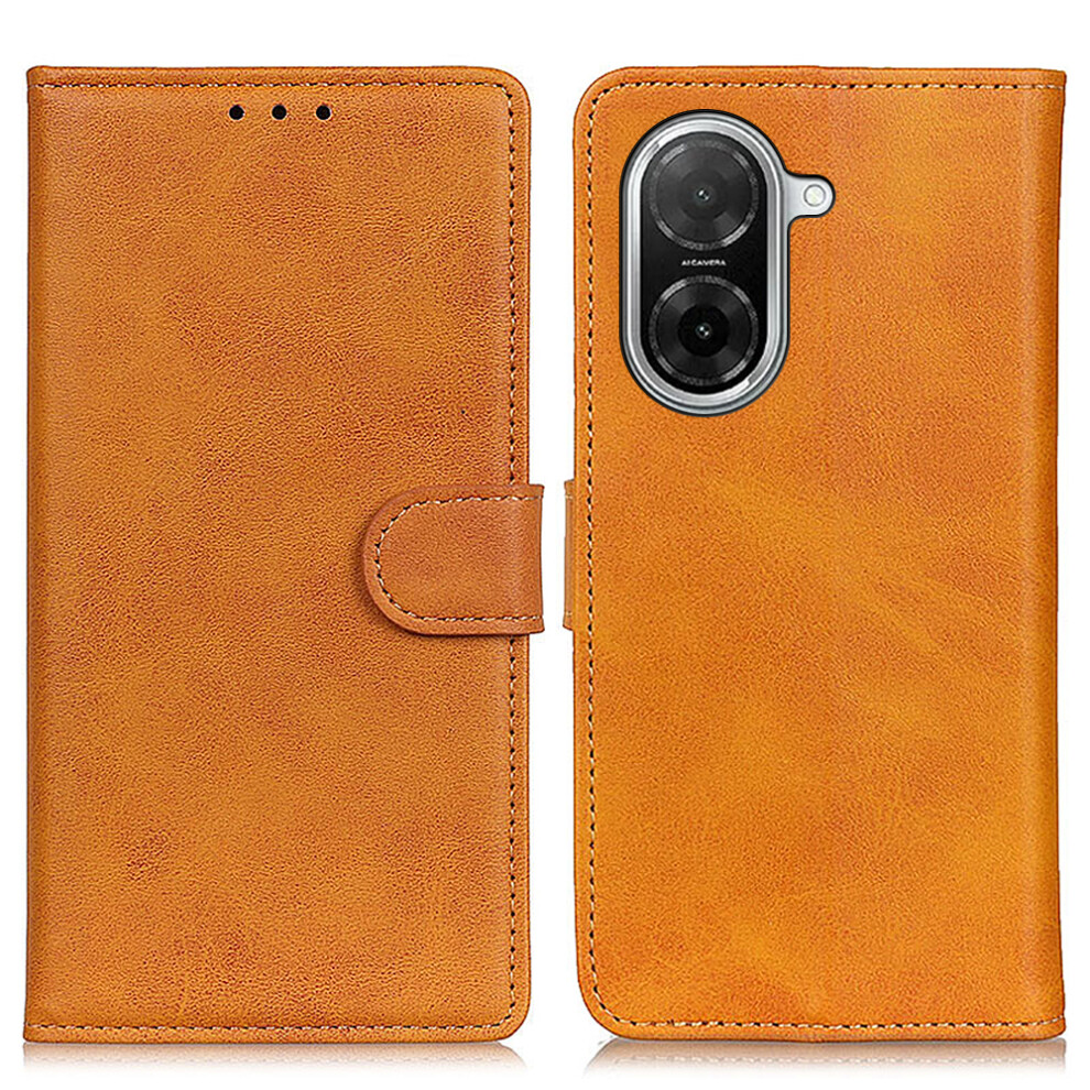 (Brown) For Xiaomi Poco C71 4G / Redmi A5 4G (171.7Mm) Case Cowhide Texture Leather Wallet Stand Phone Cover Brown 6914290044016