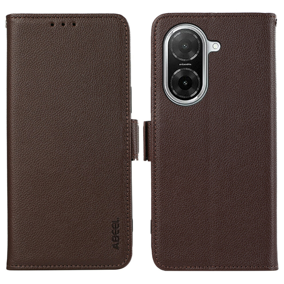 (Brown) Abeel For Xiaomi Redmi A5 Nfc (Eu) (173.45Mm) Case Litchi Texture Leather Rfid Blocking Phone Cover Brown 6914299897903