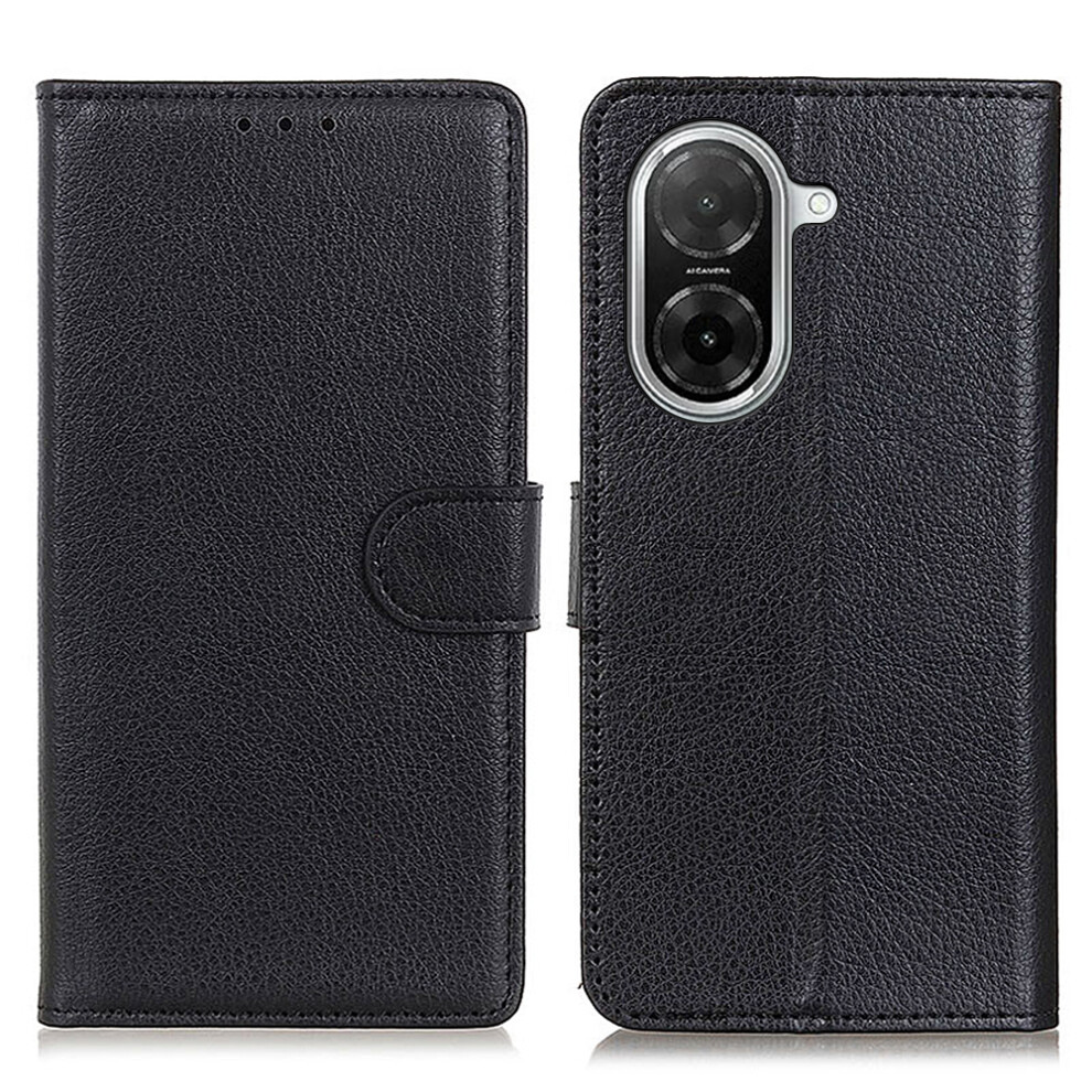(Black) For Xiaomi Redmi A5 Nfc (Eu) (173.45Mm) Wallet Case Pu Leather Phone Cover Litchi Texture Black 6914295042086