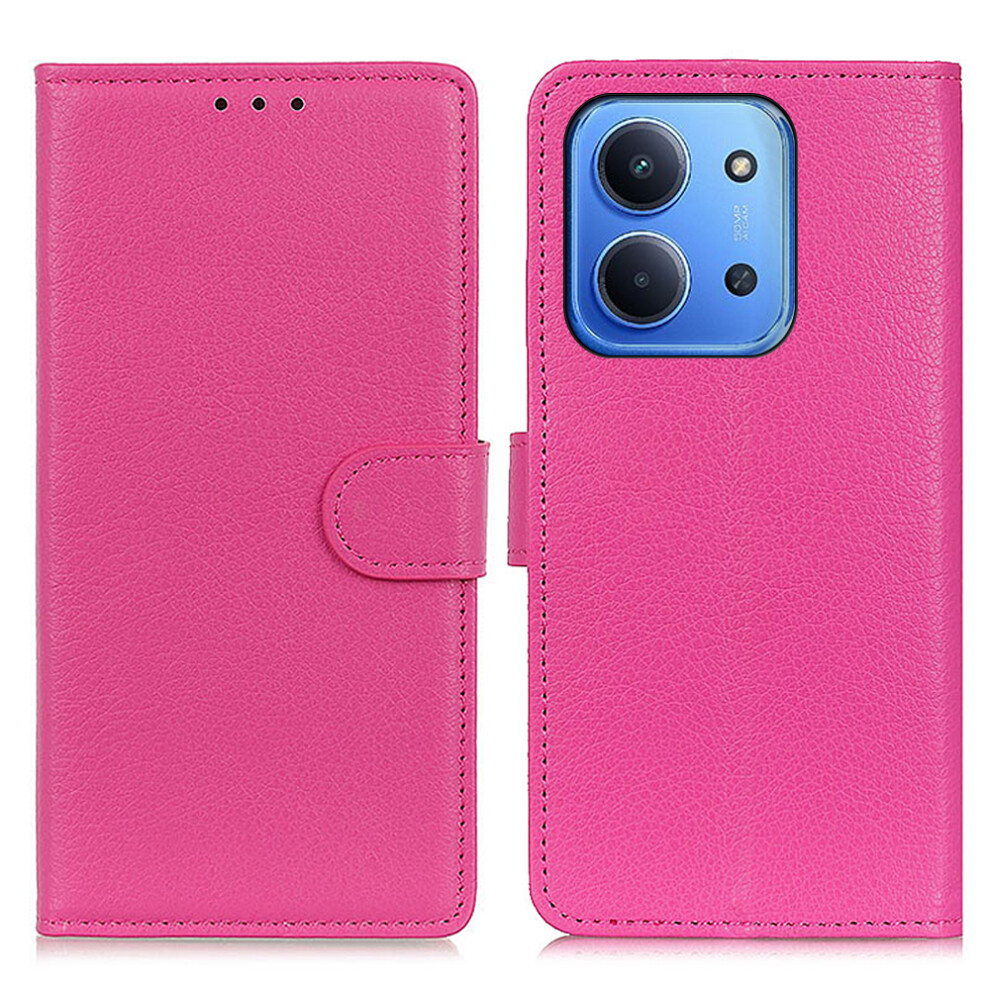 (Rose) For Xiaomi Redmi 15C 5G (Eu) (173Mm) / 15C 4G (Eu) (173Mm) Wallet Case Pu Leather Phone Cover Litchi Texture 6914290928194