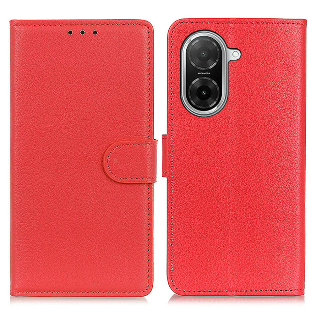 (Red) For Xiaomi Poco C71 4G / Mi A5 4G (171.7Mm) Wallet Case Pu Leather Phone Cover Litchi Texture Red 6914296094831