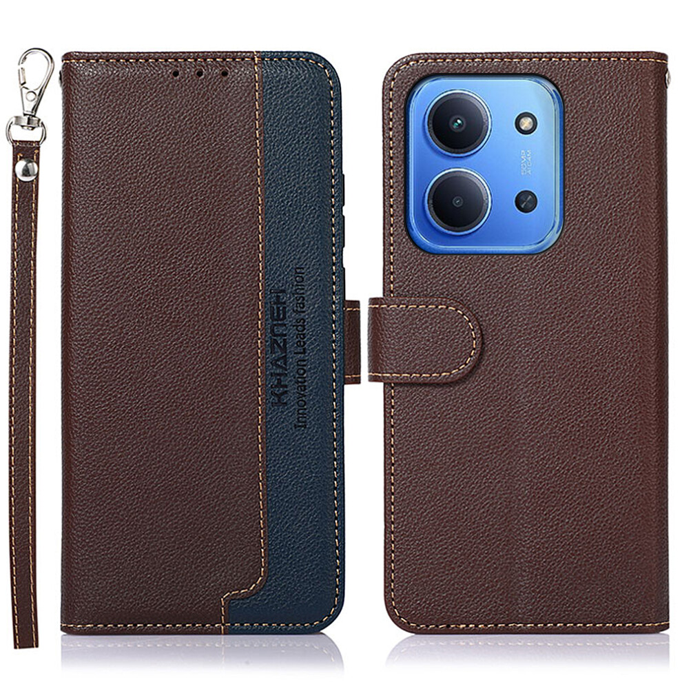 (Brown) Khazneh For Xiaomi Redmi 15C 4G (Global) (171Mm) / Poco C85 4G (171Mm) Case Rfid Blocking Wallet Pu Leather Phone Cover With Strap Brown 6914297484518