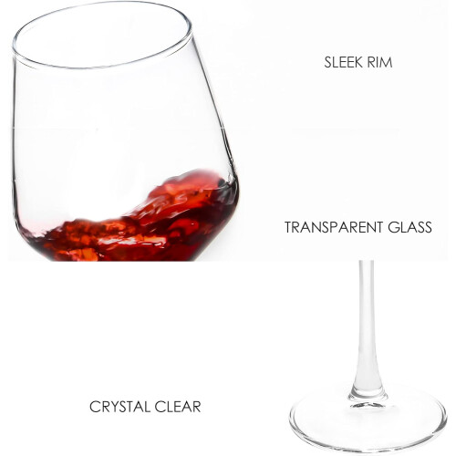 Ensemble de 8 verres à vin, 35 cl, rouge et blanc 2