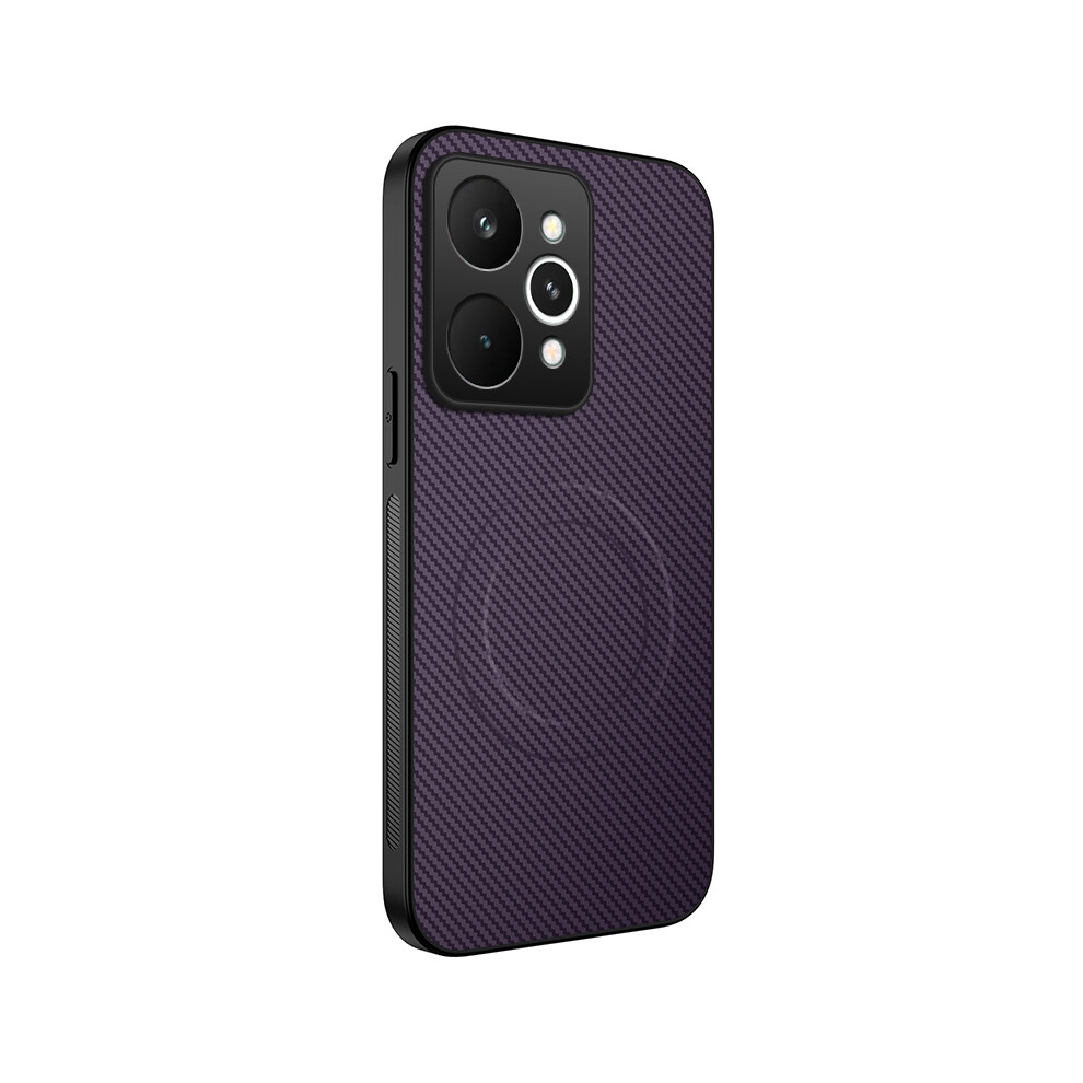 (Purple) Wanlonfeng For Realme 15 Pro 5G Case Magnetic Case Tq Series Carbon Fiber Texture Pc Tpu Phone Cover Purple 6914294209206