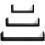 Black MDF U-Shaped Wall Shelf Book DVD Storage 3 3