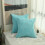 Housse de coussin rayée en velours côtelé bleu, 30 cm 2