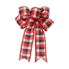 Laços de Natal QIIBURR, Laços de Linho para Árvore de Natal, Laços Decorativos para Guirlandas de Natal