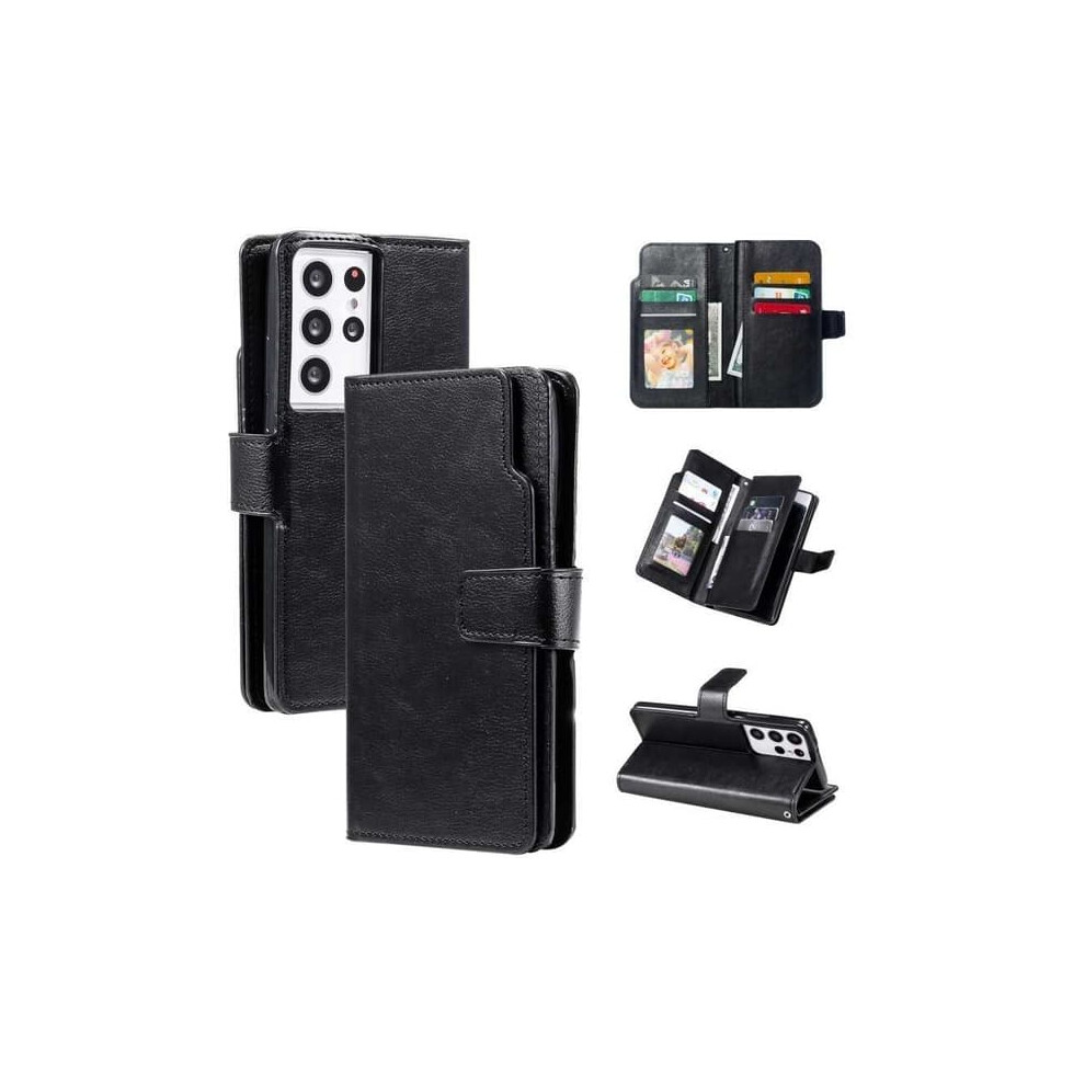 Samsung S23 Ultra Wallet Case 12-Compartment Black 962125202403