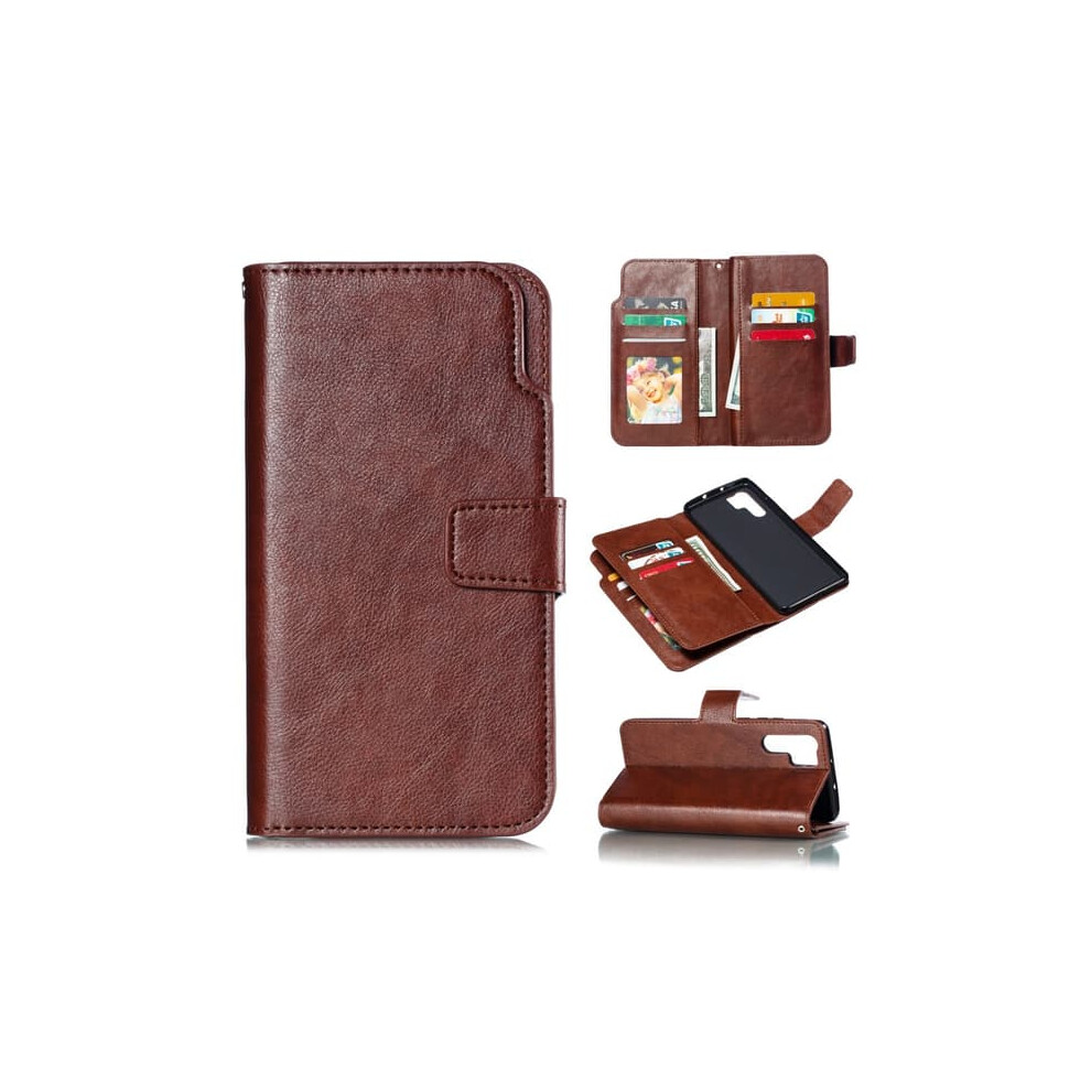 Huawei P30 Pro Wallet Case 9-Card Brown 962125207453