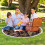 Couverture de plage ronde en microfibre avec pompons 150 cm 5