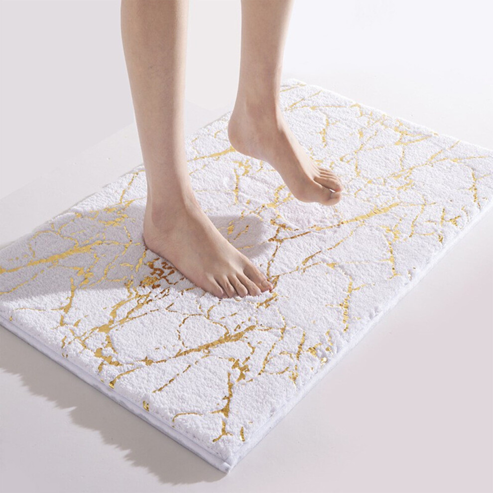 Avtoify bath mats ultra-absorbent memory foam non-slip white
