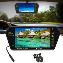 7-inch car LCD mirror monitor with night vision and rear