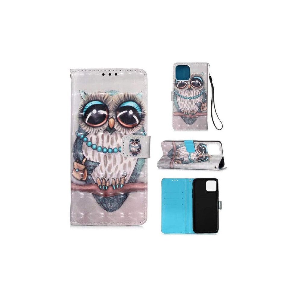 Wallet Case For Iphone 12 Â Ornate Owl Design 962125209389