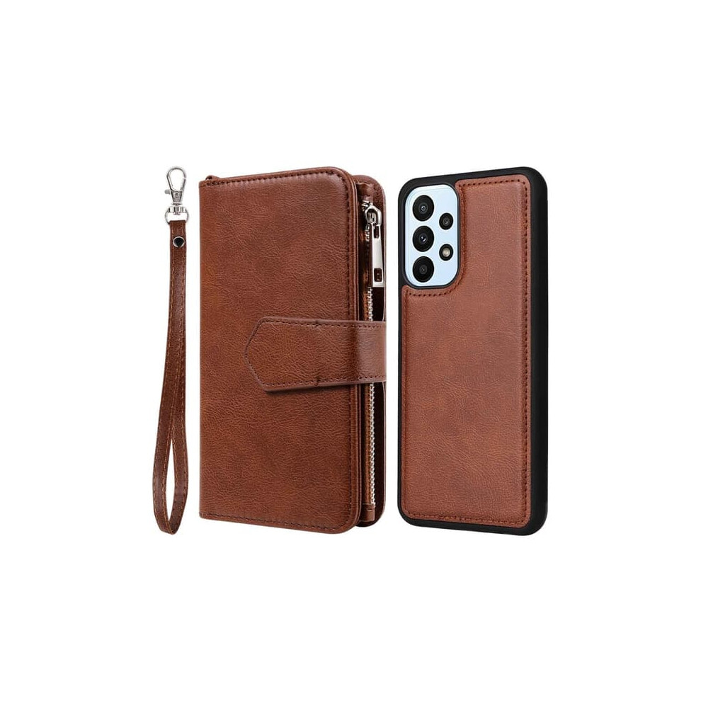 Samsung Galaxy A23 5G Magnet Wallet Case Brown 962125200935