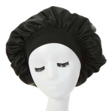 Sleep Cap Satin Black One Size