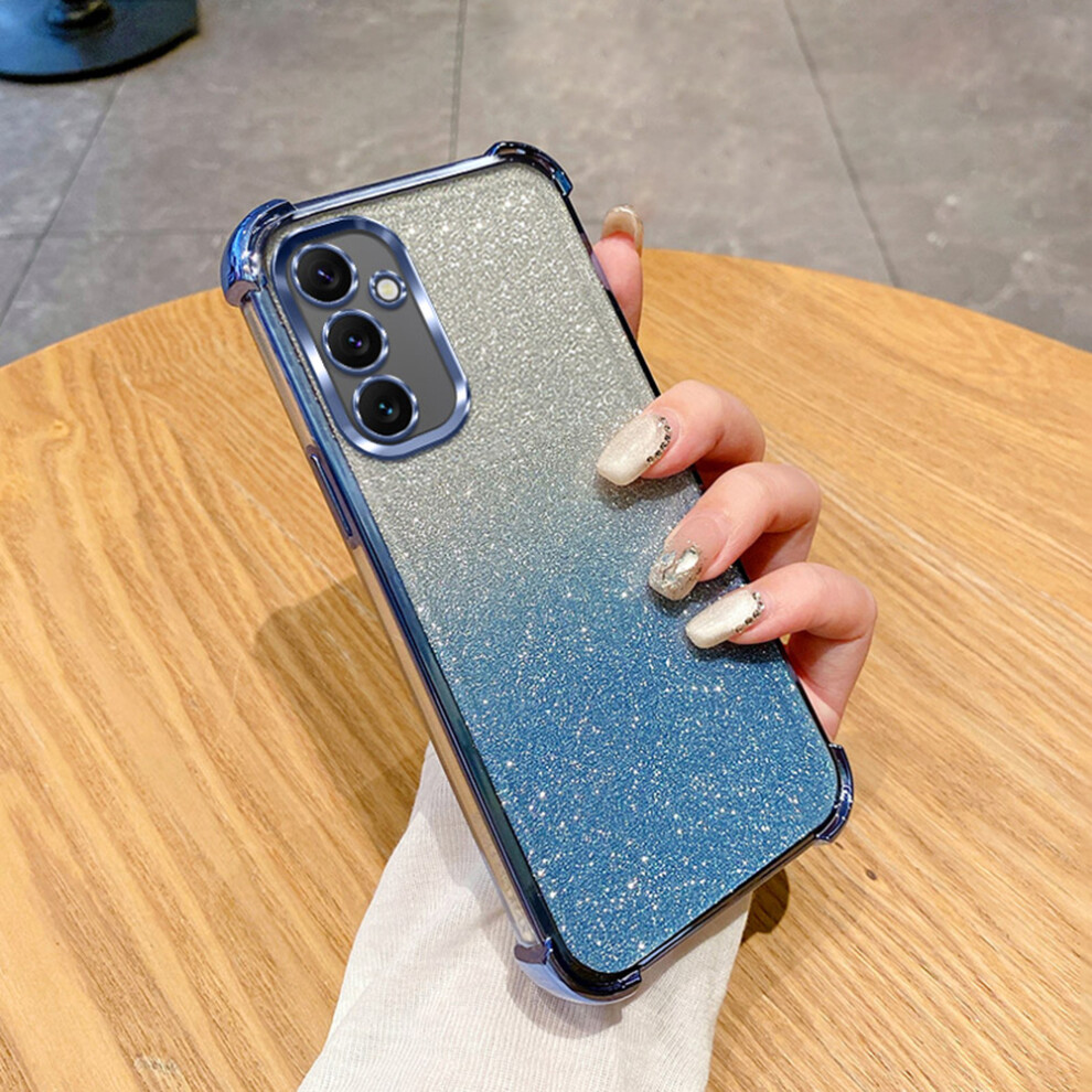 (Blue) For Samsung Galaxy A16 4G / 5G Case Glitter Tpu Phone Cover With Reinforced Corner Blue 6914299245674