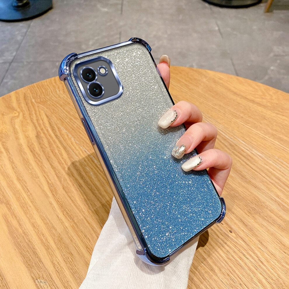 (Blue) For Samsung Galaxy A05 4G Case Glitter Tpu Phone Cover With Reinforced Corners Blue 6914297545769