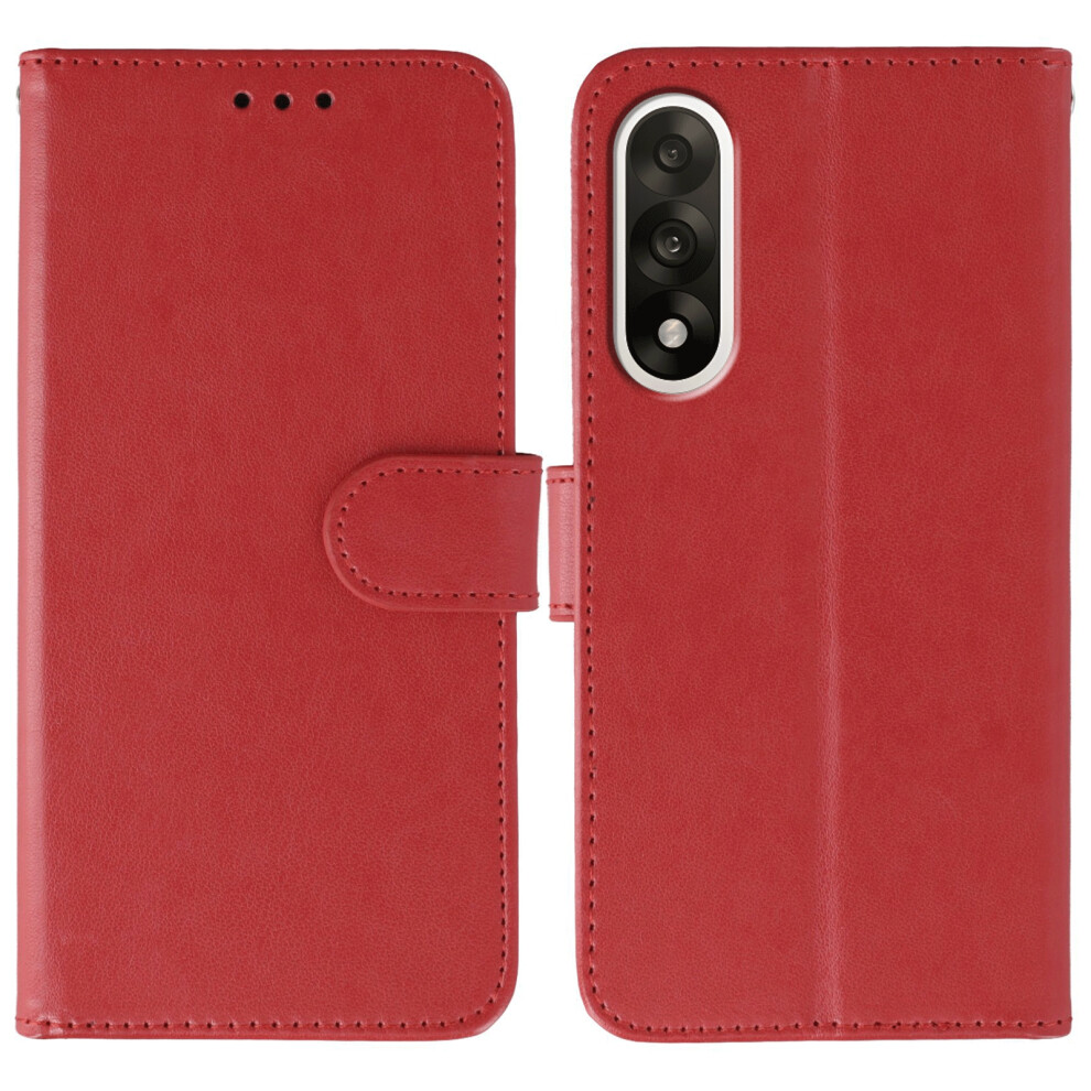 (Red) For Oneplus Ace 5 Ultra 5G / Nord 5 5G Case Pu Leather Flip Wallet Phone Cover With Strap Red 6914299234944