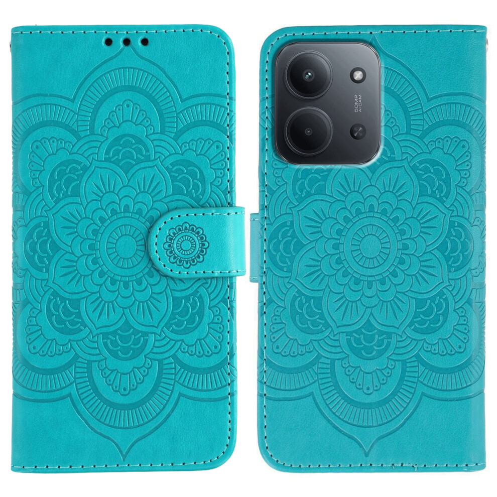 (Blue) For Xiaomi Redmi 15C 4G (Global) (171Mm) / Poco C85 4G (171Mm) Case Pu Leather Mandala Imprinted Design Wallet Phone Cover Blue 6914297167398