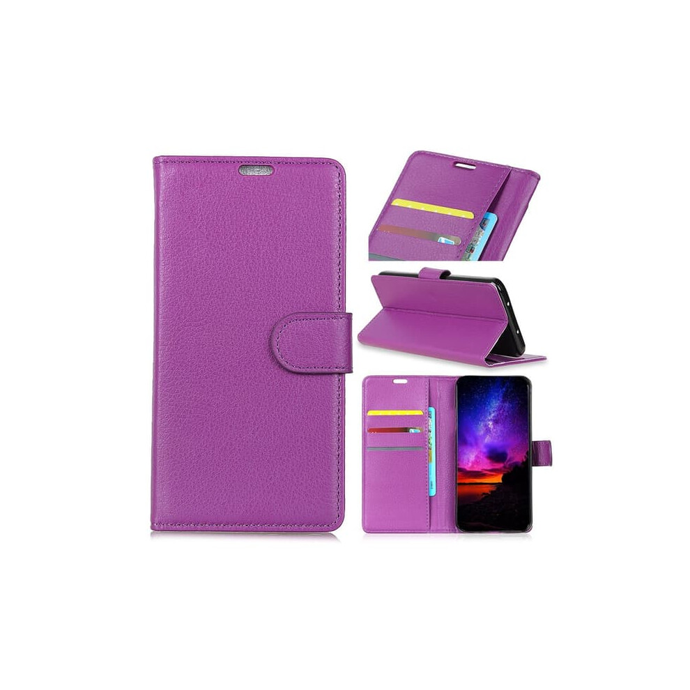 Samsung Galaxy S10e Litchi Wallet Case Purple 962125194562