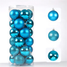 Blue Ball Ornaments Shatterproof 3cm 24 pcs