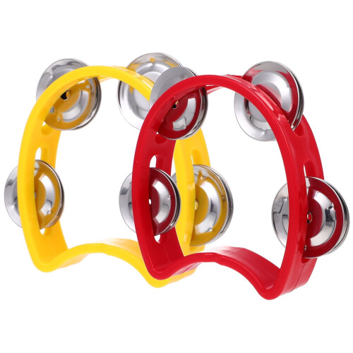 Handheld tambourine double row 2 pcs