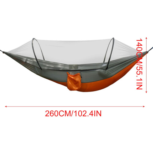 Outdoor Hammock with Mosquito Net Portable Double Single 2