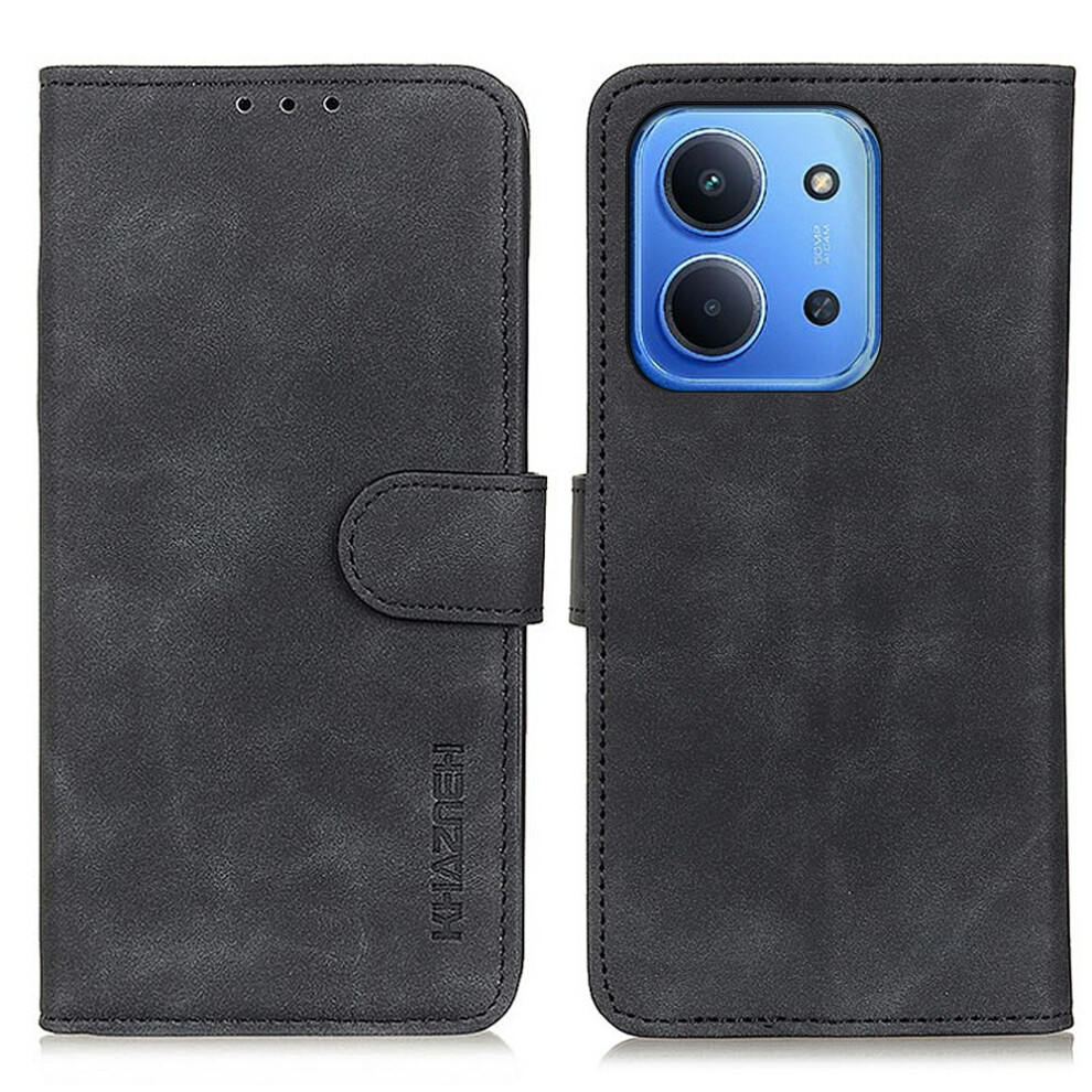 (Black) Khazneh For Xiaomi Redmi 15C 4G (Global) (171Mm) / Poco C85 4G (171Mm) Case Pu Leather Retro Texture Phone Cover Black 6914290657971