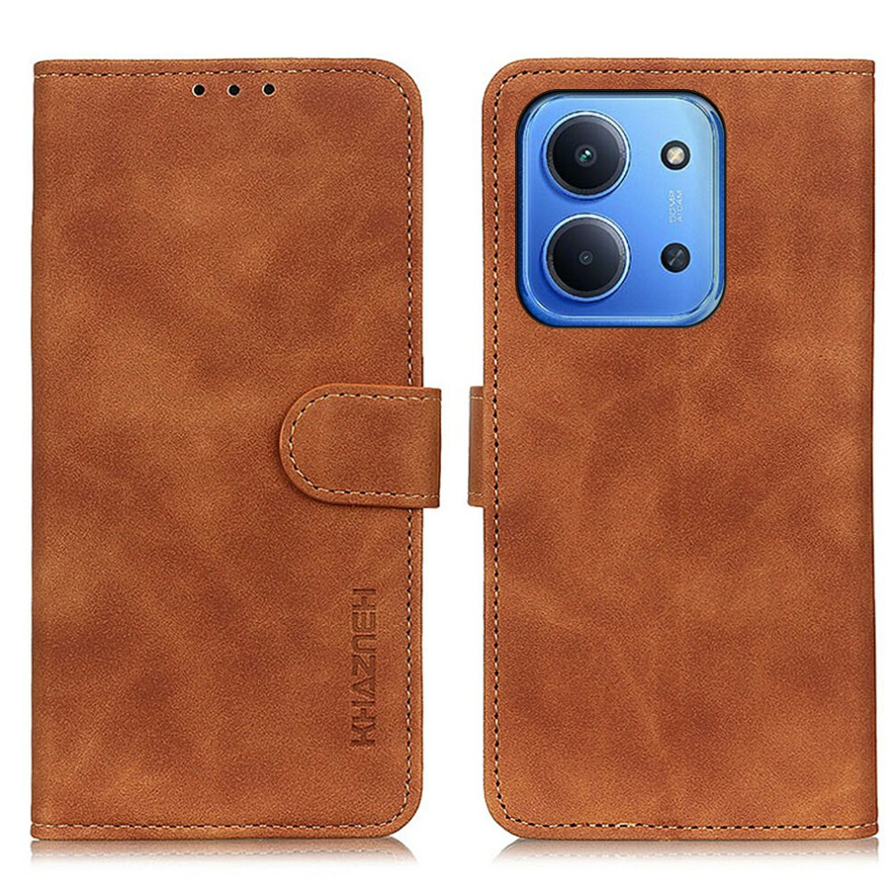 (Brown) Khazneh For Xiaomi Redmi 15C 4G (Global) (171Mm) / Poco C85 4G (171Mm) Case Pu Leather Retro Texture Phone Cover Brown 6914298368121