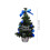 Mini Christmas Tree Artificial Blue Desktop Decor with Bow 3