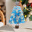 Kabnic blue tabletop Christmas tree with LED lights 17.7 4