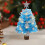 Kabnic blue tabletop Christmas tree with LED lights 17.7 5