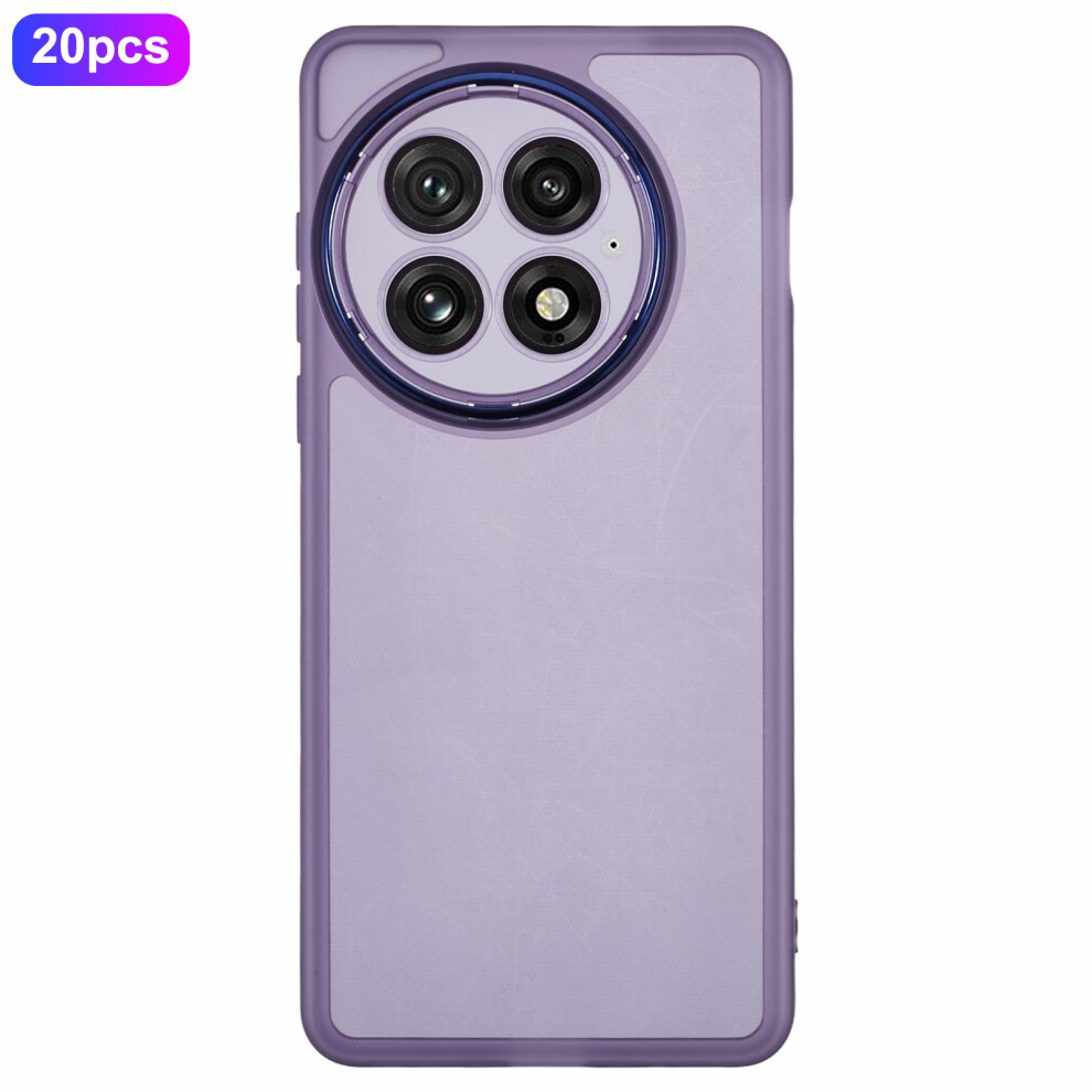 (Transparent ) Bulk Purchasing 20Pcs For Oneplus 13 Case Electroplated Camera Frame Tpu Phone Cover Precise Cutouts Purple 6914291327552