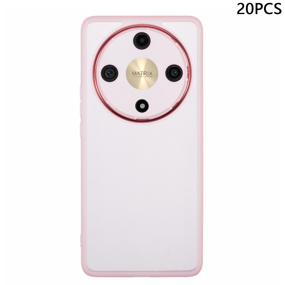 (Transparent ) Bulk Purchasing 20Pcs For Honor X9b 5G / X50 5G / Magic6 Lite 5G Case Electroplated Camera Frame Tpu Phone Cover Precise Cutouts Pink 6914295103213