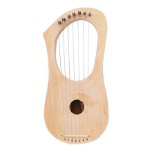 7-String Ancient-Style Lyre Kit with Metal Strings and Wood