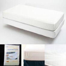 Housse de matelas ajustée pour matelas simple, en vinyle imperméable, anti-allergies, anti-poussière et anti-insectes, neuve