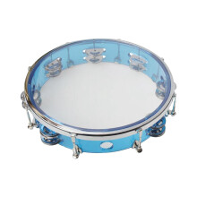 Almencla handheld tambourine for kids blue 10 inch