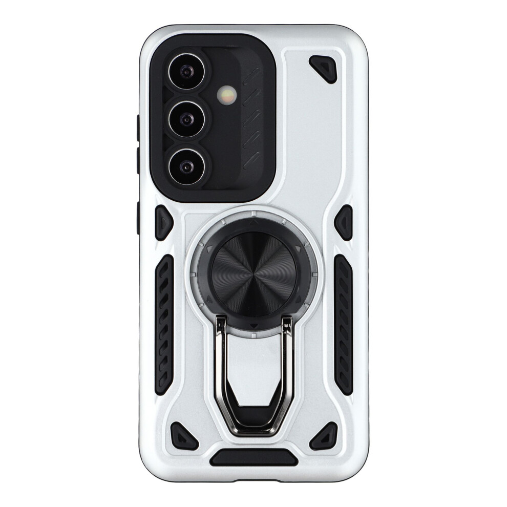 (White) For Samsung Galaxy S25 / S24 Case With Kickstand Shockproof Tpu + Pc Phone Back Cover White 6914298633397