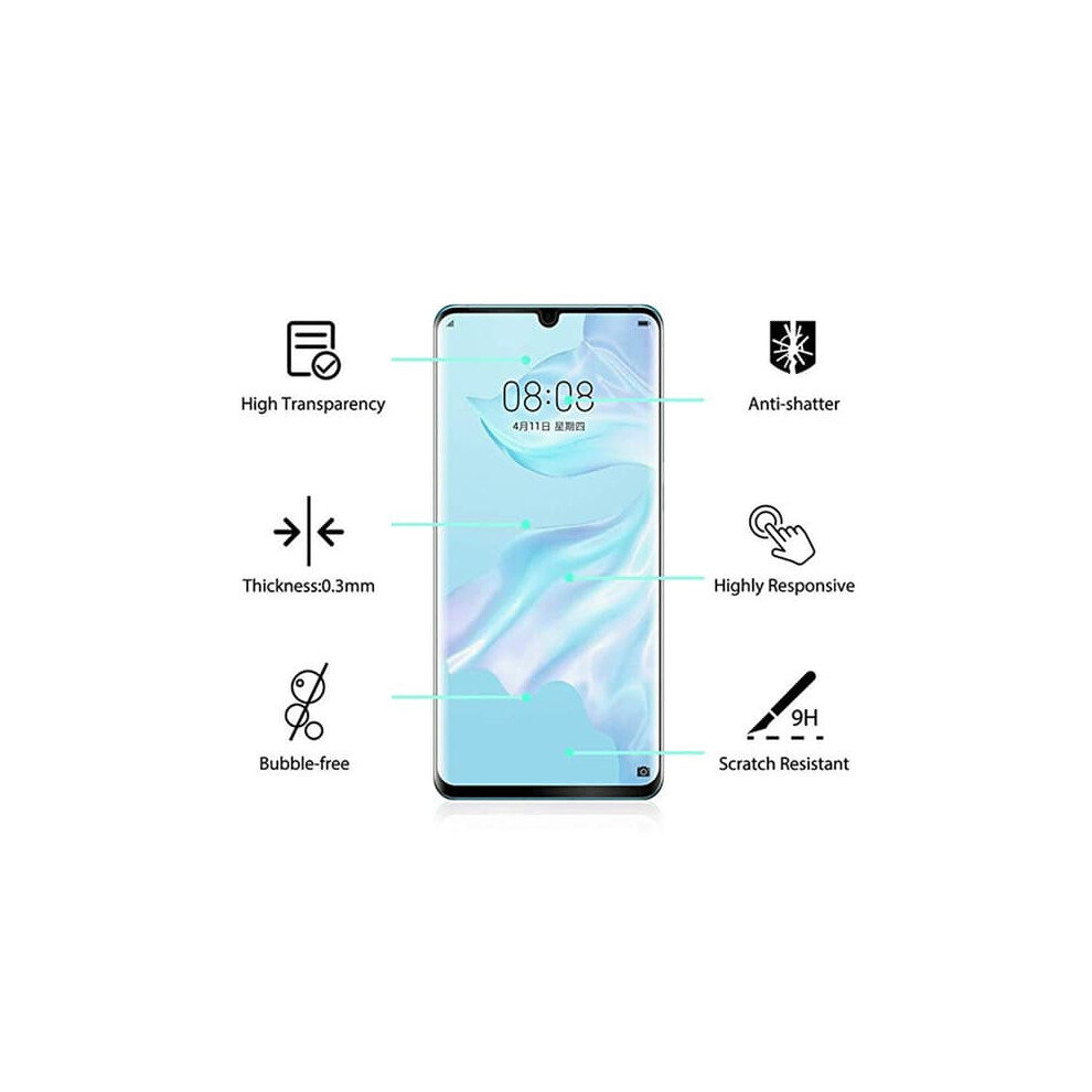 P30 Pro Screen Protector 3D 9H 0.2Mm Hd Clear 2-Pack Black 962125214468