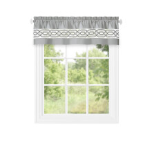 Achim Paige rod pocket light filtering valance silver 55 in