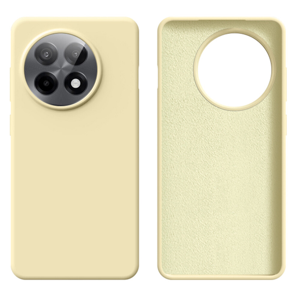 (Light ) For Oneplus Ace 5 5G / Ace 5 Pro 5G Case Skin-Friendly Liquid Silicone + Pc Phone Cover Yellow 6914297551470