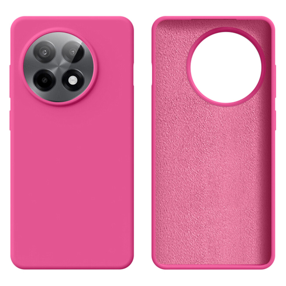 (Hot ) For Oneplus Ace 5 5G / Ace 5 Pro 5G Case Skin-Friendly Liquid Silicone + Pc Phone Cover Pink 6914291781460