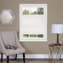 Store cellulaire d'intérieur sans cordon Achim, ouverture par le haut et par le bas, en polyester blanc filtrant la lumière, 162,5 cm (L) x 78,7 cm