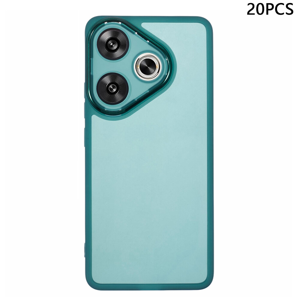 (Transparent ) Bulk Purchasing 20Pcs Tpu Case For Xiaomi Redmi Turbo 3 5G / Poco F6 5G Electroplated Camera Frame Phone Cover Precise Cutouts Green 6914291759001