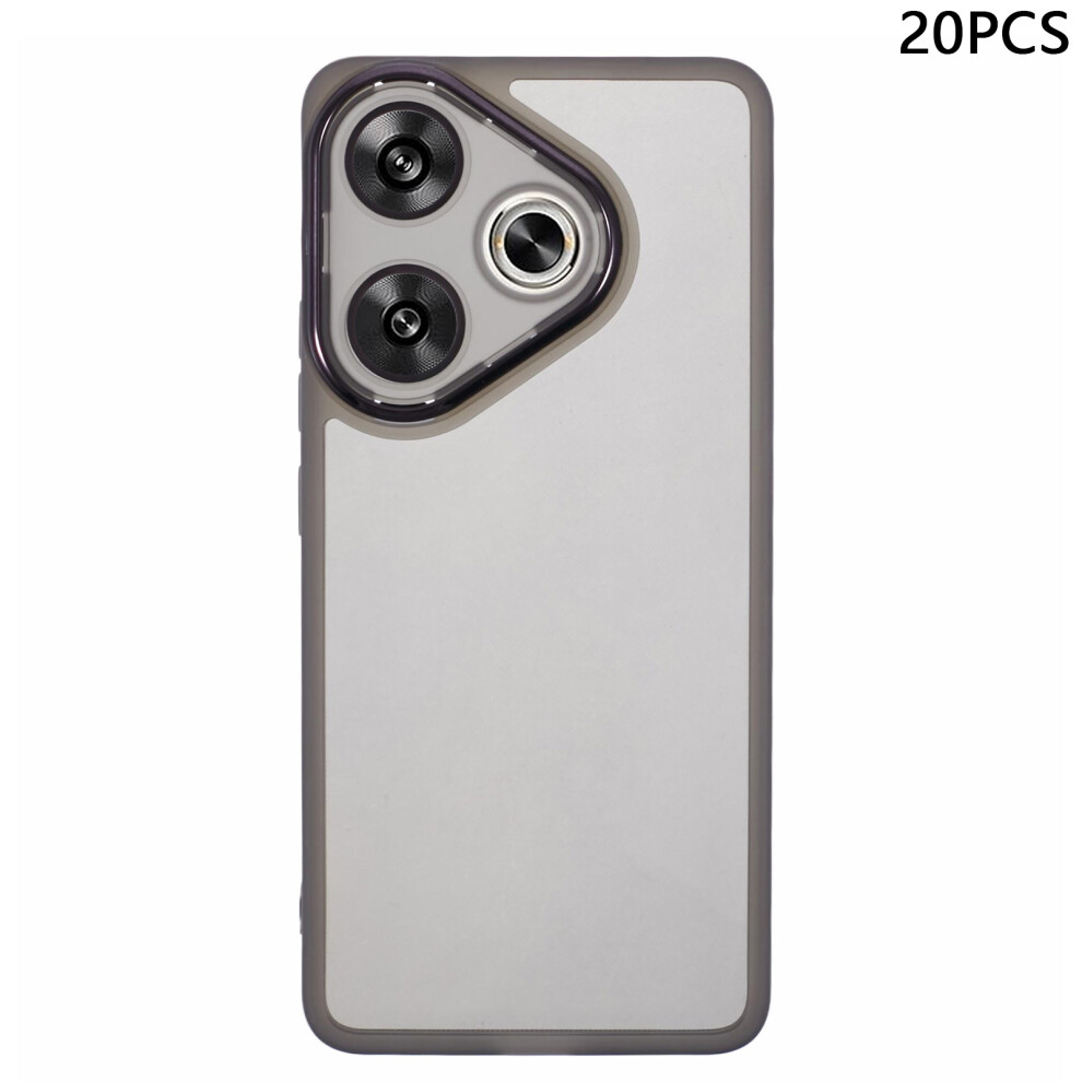 (Transparent ) Bulk Purchasing 20Pcs Tpu Case For Xiaomi Redmi Turbo 3 5G / Poco F6 5G Electroplated Camera Frame Phone Cover Precise Cutouts Black 6914299348795