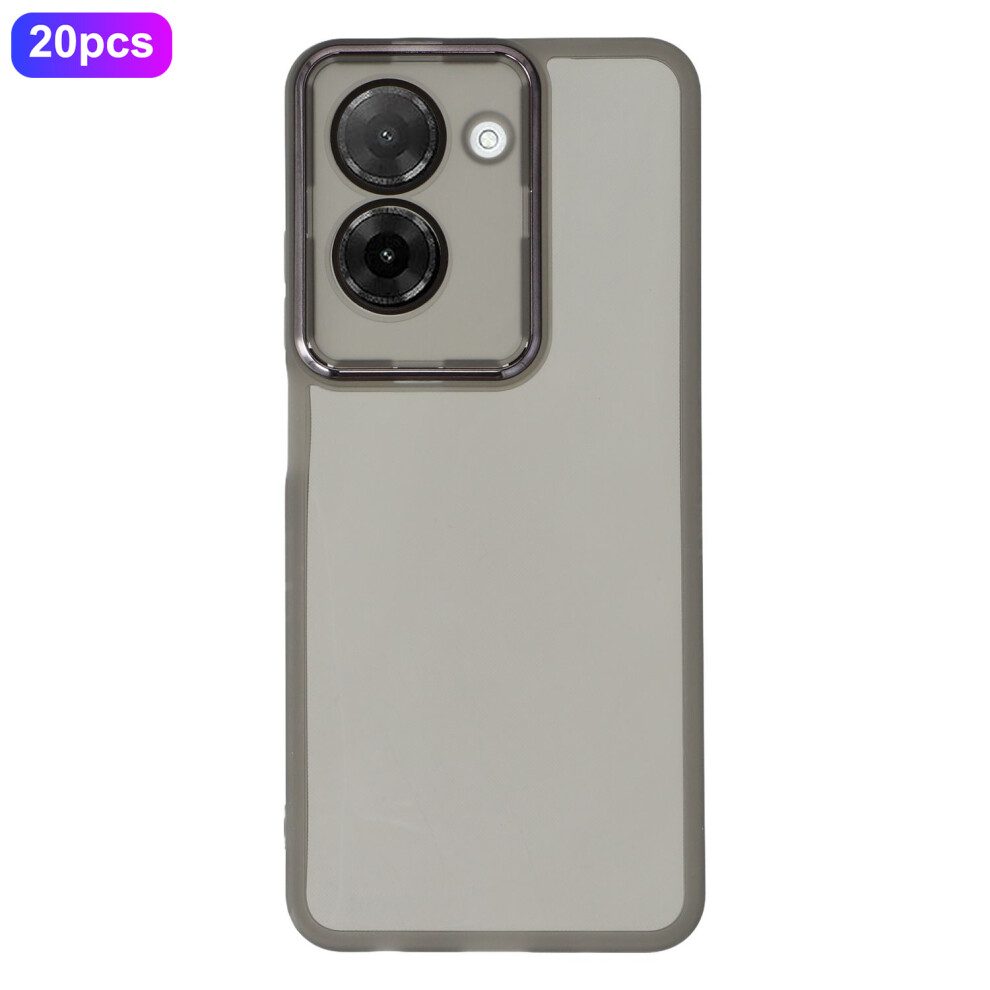 (Transparent ) Bulk Purchasing 20Pcs For Xiaomi Redmi A5 4G (171.7Mm) Case Electroplated Camera Frame Tpu Phone Cover Precise Cutouts Black 6914297667041