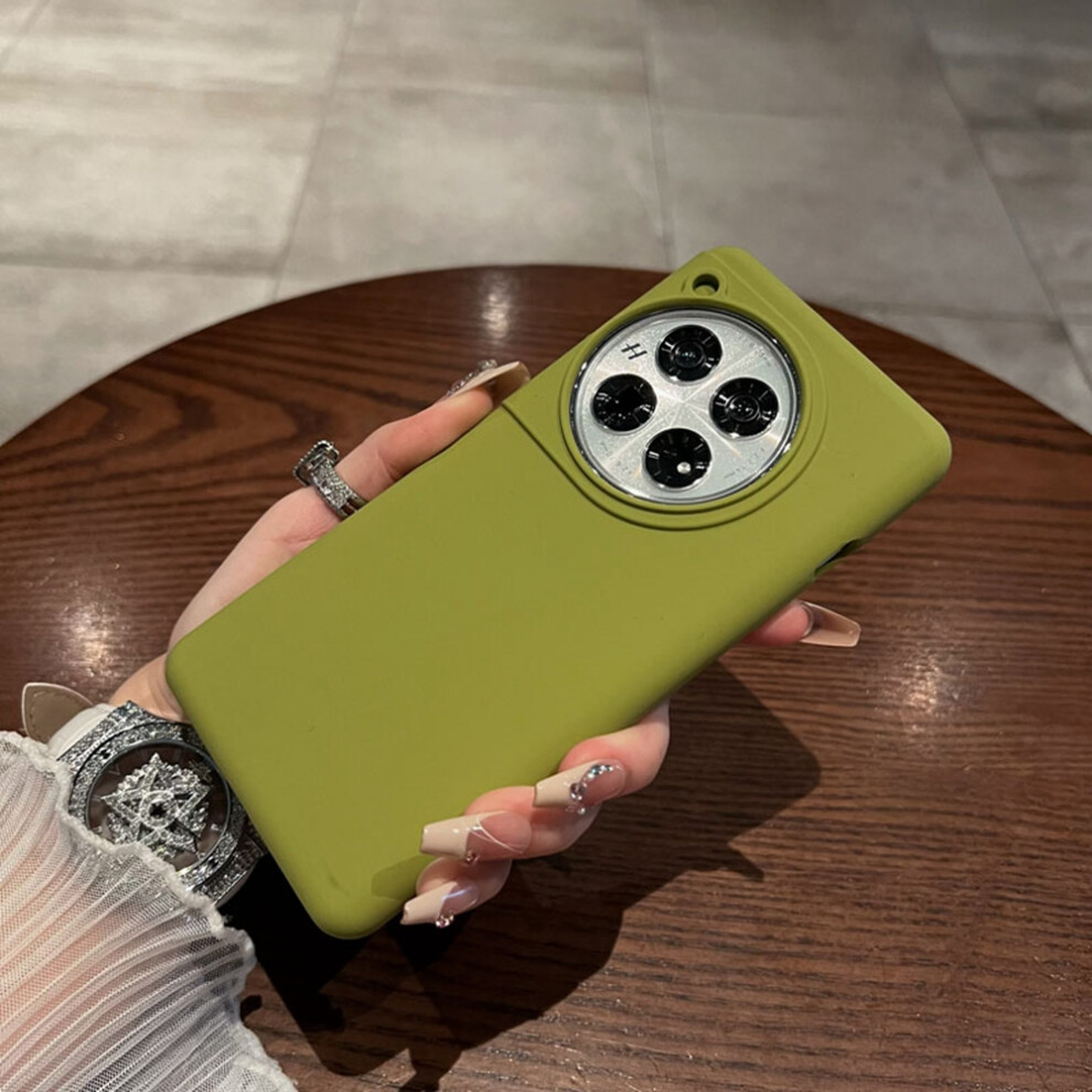 (Green) For Oneplus 12 5G Case Skin-Friendly Liquid Silicone + Pc Phone Cover Green 6914292353314