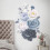 Wall Flower Sticker Peony Rose Decor Grey 6
