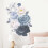 Wall Flower Sticker Peony Rose Decor Grey 5